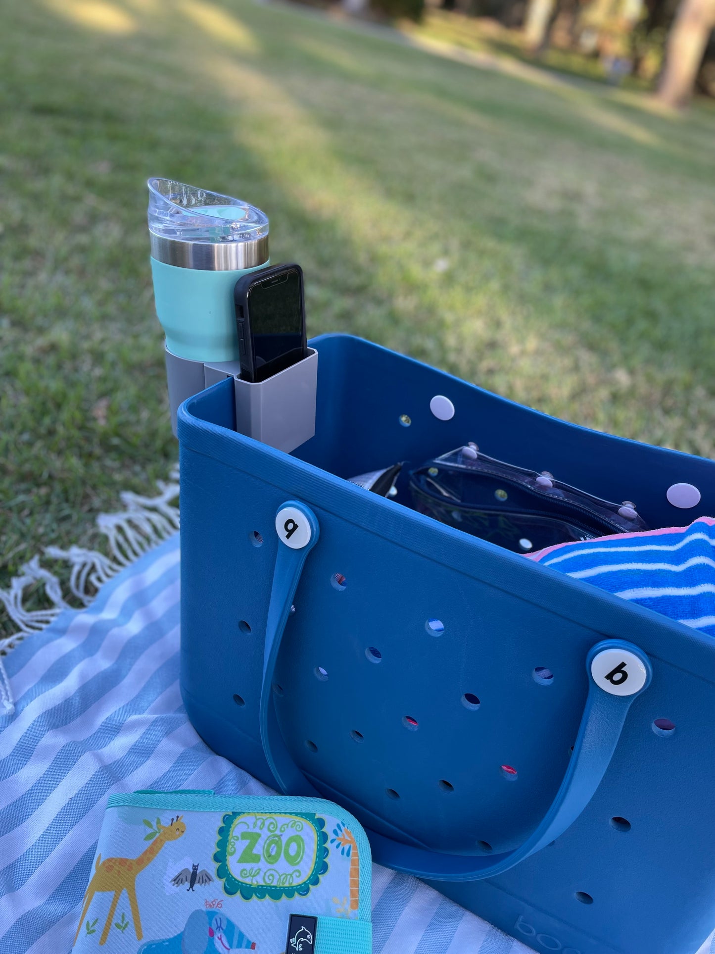 Cup and Phone Holder for Bogg Bag and Simply Southern Totes