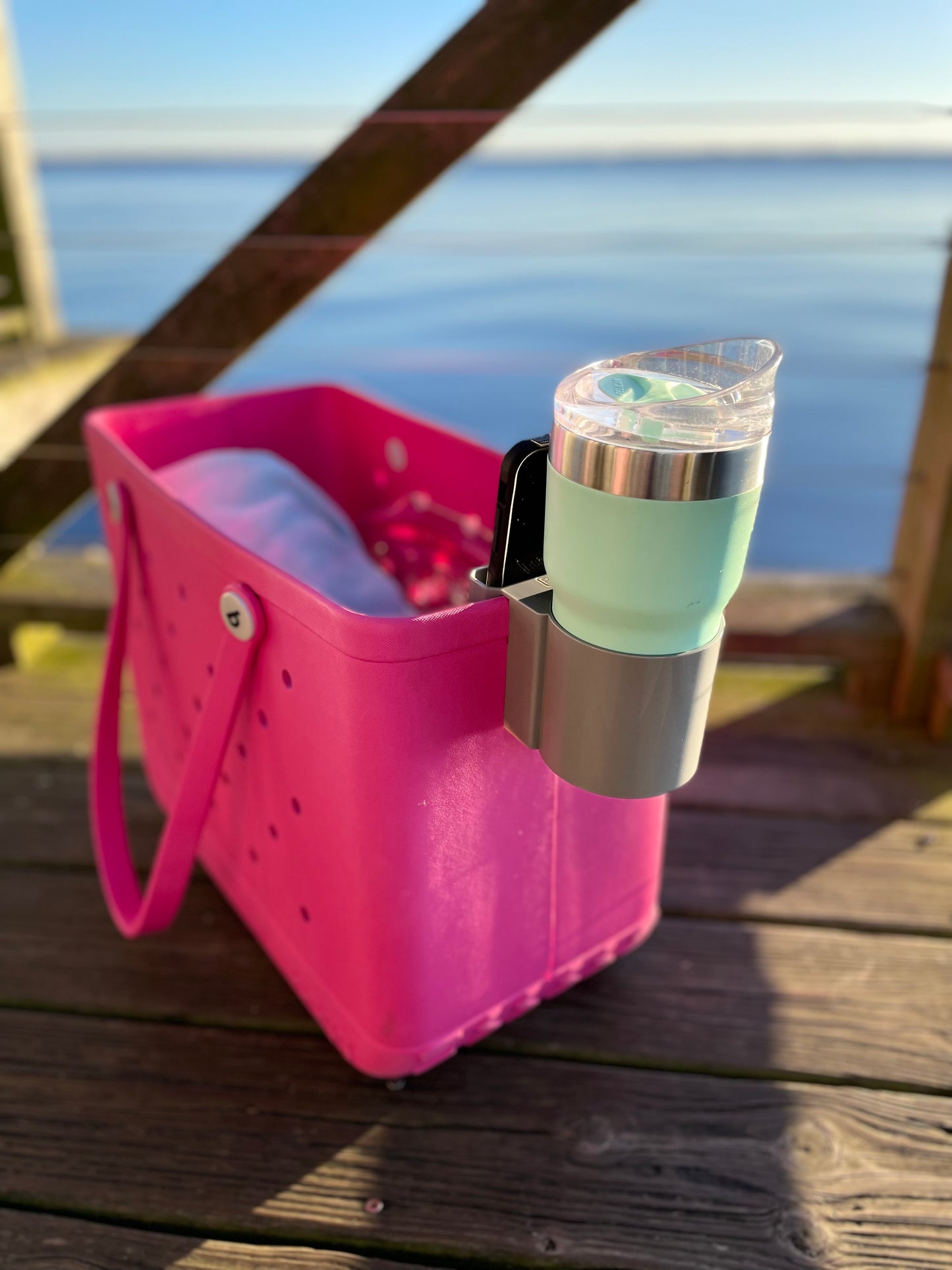 Cup and Phone Holder for Bogg Bag and Simply Southern Totes