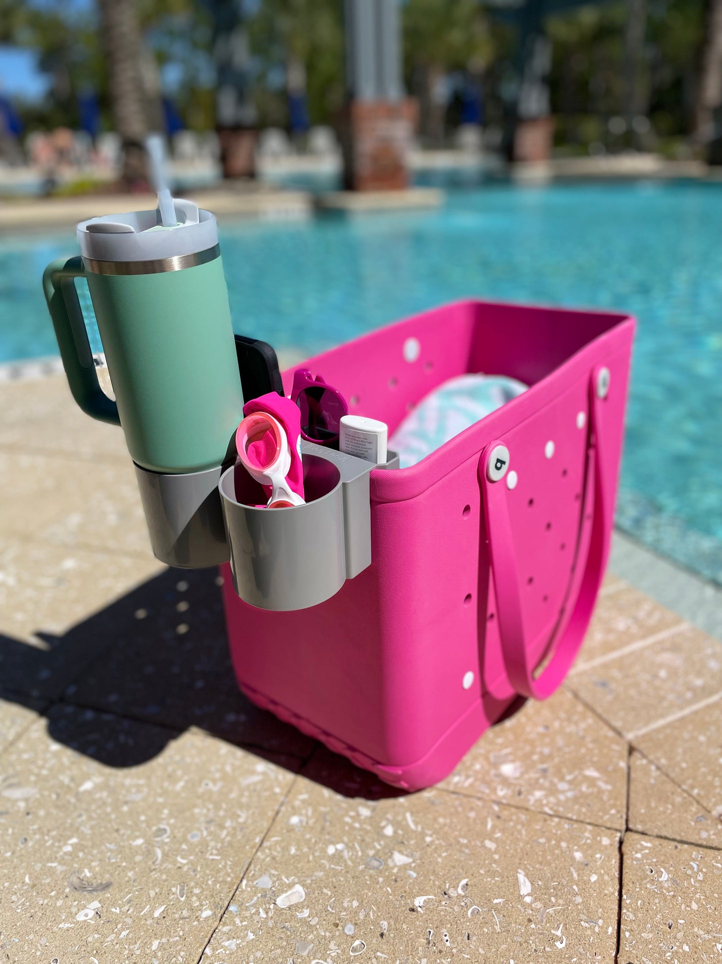 Cup and Phone Holder for Bogg Bag and Simply Southern Totes